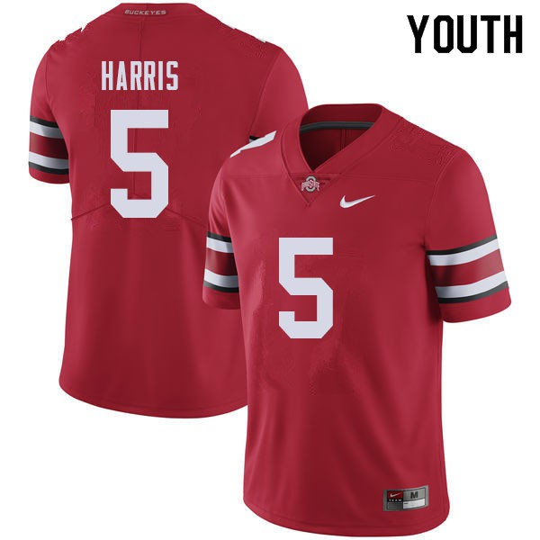 Ohio State Buckeyes #5 Jaylen Harris Youth NCAA Jersey Red OSU49138